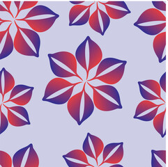 Fototapeta premium Seamless floral pattern, classic flower ornament, abstract ditsy print in vintage motif. Elegant botanical design of beautiful large wild flowers, leaves, small branches, herbs. Vector illustration.