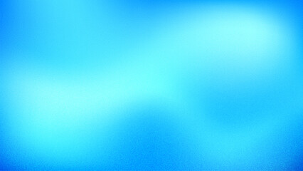 Blue color gradient background with noise grain texture. Abstract bright blue backdrop for presentation, advertisement, digital art.