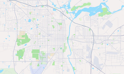 Fototapeta premium Albany Georgia map