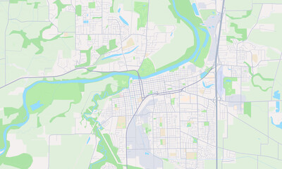 Obraz premium Albany Oregon map