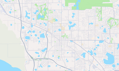 Fototapeta premium Apopka Florida map