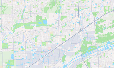 Naklejka premium Bolingbrook Illinois map