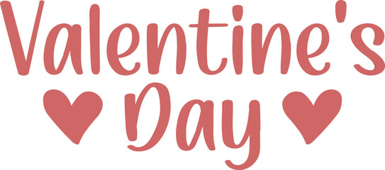 Obraz premium Valentine’s Day typography text on plain white transparent isolated background for card, shirt, hoodie, sweatshirt, apparel, tag, mug, icon, poster or badge