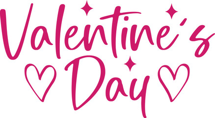 Obraz premium Valentine’s Day typography text on plain white transparent isolated background for card, shirt, hoodie, sweatshirt, apparel, tag, mug, icon, poster or badge