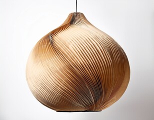 hanging paper lamp modern home decor isolated on white background ai generated