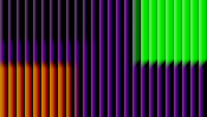 Abstract vertical stripes in orange purple and green gradients
