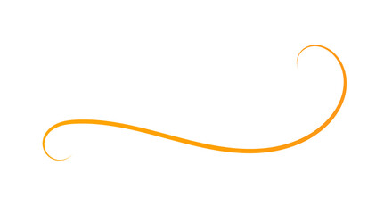 Orange curved swirl line