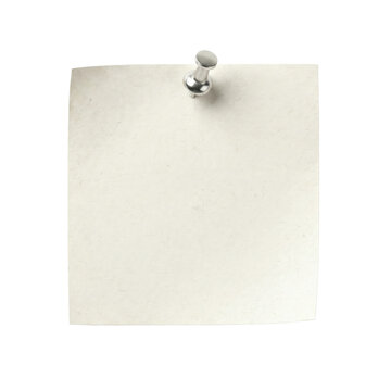 Cream textured square note with silver pushpin