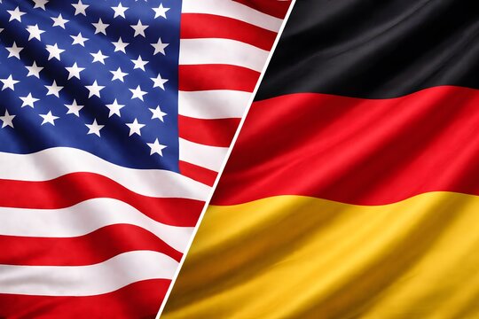 Bandeira dos Estados Unidos da Am&eacute;rica e Alemanha