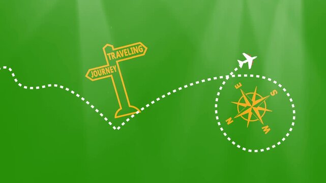 route of the flying air plane