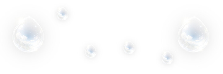 &laquo;Transparent bubble with vibrant colors and a glowing sphere in PNG format, perfect for airy, summer, and decorative graphic compositions.&raquo;