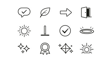 Fototapeta premium Seal finished vector icon hint image calm generation simple door sparkle interaction