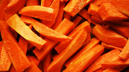 sliced batat texture. food background