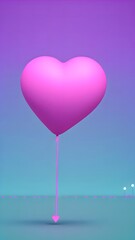 Pink hearts on a purple blue background, valentine's day 