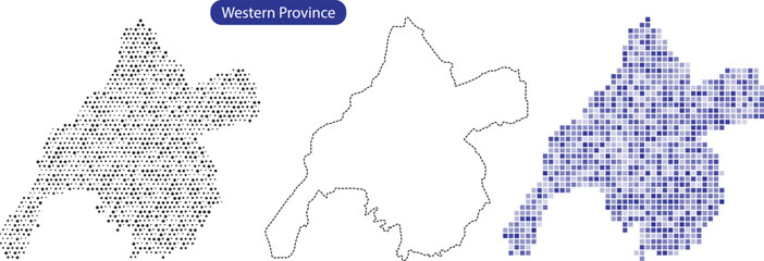 Obraz premium Vector pixelated map illustration