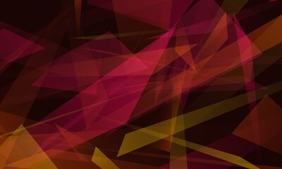 Obraz premium Vibrant geometric shapes in a dynamic abstract composition with warm colors.