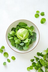 Obraz premium Cabbage core aesthetic in modern organic decor.