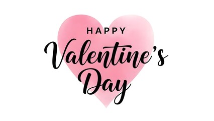 Happy valentines day wishes with pink heart design