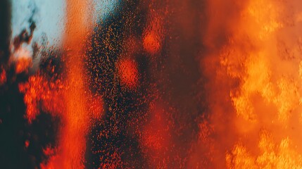 Vivid Explosive Fire and Smoke Scene in Dark Atmosphere