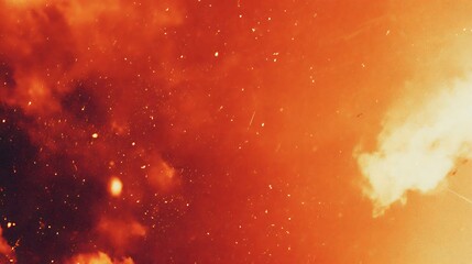 Vivid Fire Explosion with Bright Orange Flames and Smoke in Dynamic Scene