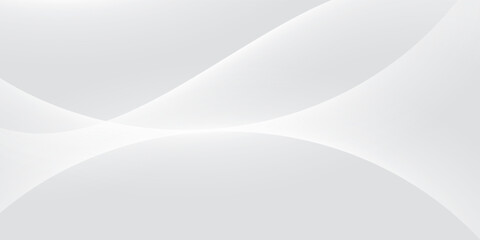 Curtain white wave soft shadow and blurred. frabic shapes curve designs. abstract backround on isolated. Vector Modern