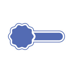 Blank blue badge stamp and icon graphic
