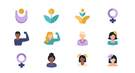 Fototapeta premium A modern graphic symbolizing gender equality, perfect for campaigns promoting inclusivity and diversity.