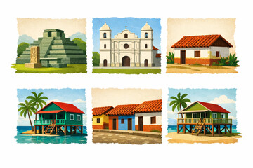 Honduran Architectural Heritage Illustration