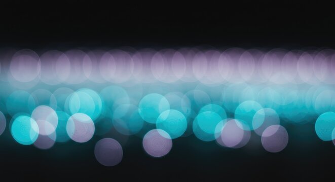 Abstract Bokeh Circles of Teal and Lavender Hues