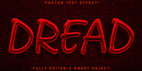  Dread Dark Horror Fear Typography Vector Fully Editable Smart Object Text Effect