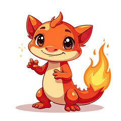 Obraz premium A fox surrounded by flames, perfect for fantasy or humor illustrations