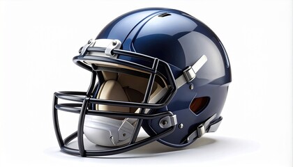 Fototapeta premium Dark blue football helmet with visor and face mask.