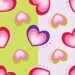 seamless background with hearts