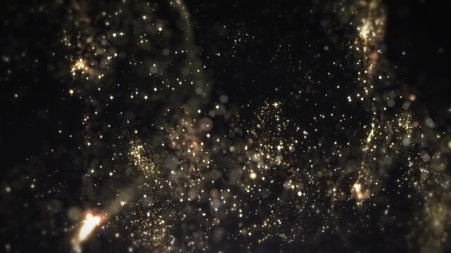  Luxury Premium Gold Particles Intro for Socials, Movies, Awards and Titles. Copy Space.Set of 5