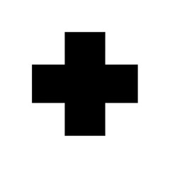 Obraz premium Medical cross symbol isolated healthcare emergency hospital sign icon