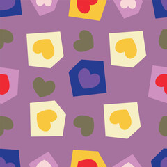 seamless pattern with hearts