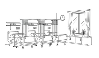 Obraz premium A detailed technical drawing of industrial equipment with various components and machinery parts in a line format