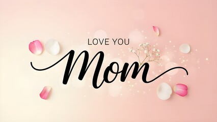 Heartfelt mother's day greeting with floral accents