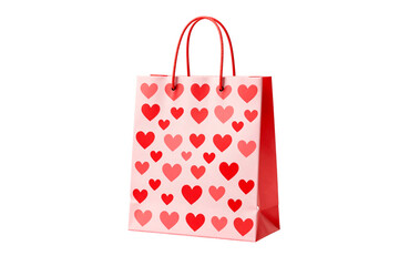 red shopping bag isolated