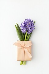 Clean minimal hyacinth bouquet style perfect for commercial stock use.