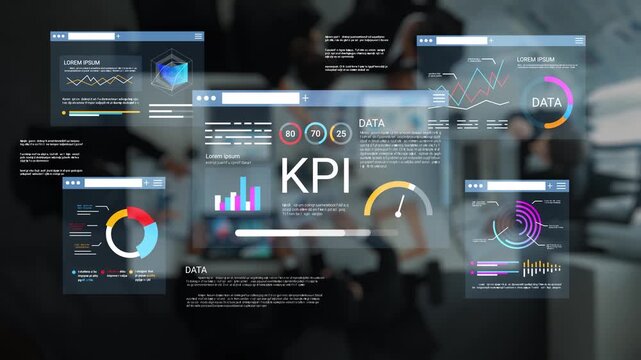 Modern Business Dashboard Displaying Key Performance Indicators with Graphs, Charts, and Visual Data Representations for Corporate Analysis Gluon.