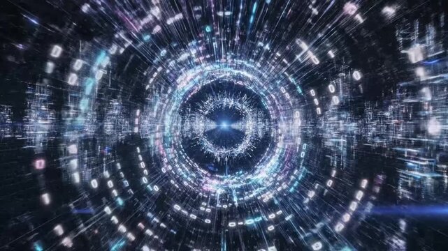 Exploring the world of data transfer and digital communication in a vibrant, fast-paced setting