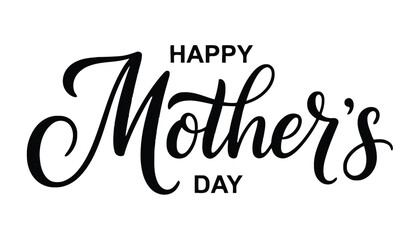 Happy mother's day greeting card with elegant typography