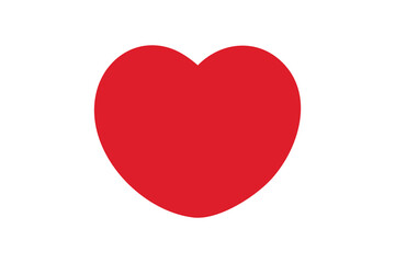 Red Heart Shape Vector Icon &ndash; Romantic Love Symbol