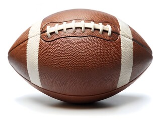 American football with white laces and strips