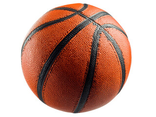Fototapeta premium A basketball isolated against a plain background, ready for play Isolated Transparent Background, PNG