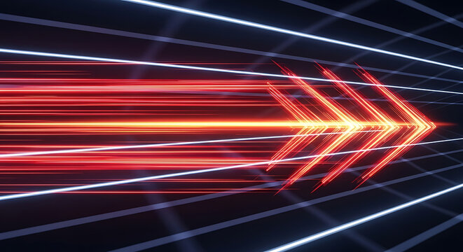 Vibrant light trails on dark background
