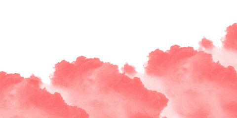 Red clouds on black background, digital illustration.