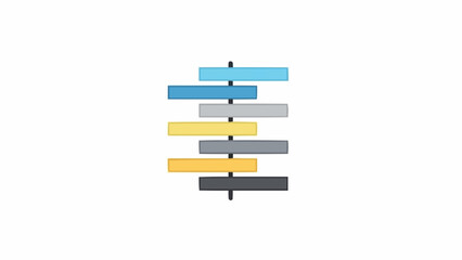 Fototapeta premium Colorful horizontal bars stacked together.