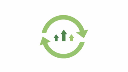 Green Arrows in Circle Symbol.